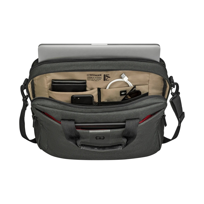 Wenger - Borsa per laptop 15 l 16" con tasca per tablet 10" MX ECO Brief grigio