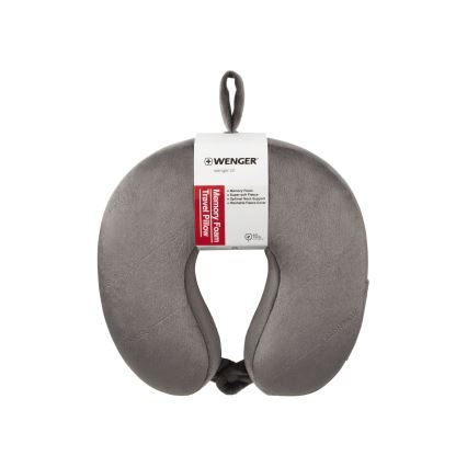 Wenger - Cuscino da viaggio in memory foam grigio