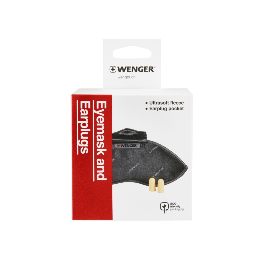 Wenger - Maschera per gli occhi grigio + tappi per le orecchie