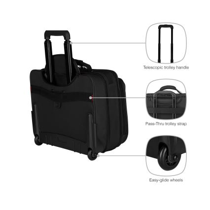Wenger- Valigia da viaggio con ruote 29 l + custodia per laptop 15,6” Granada