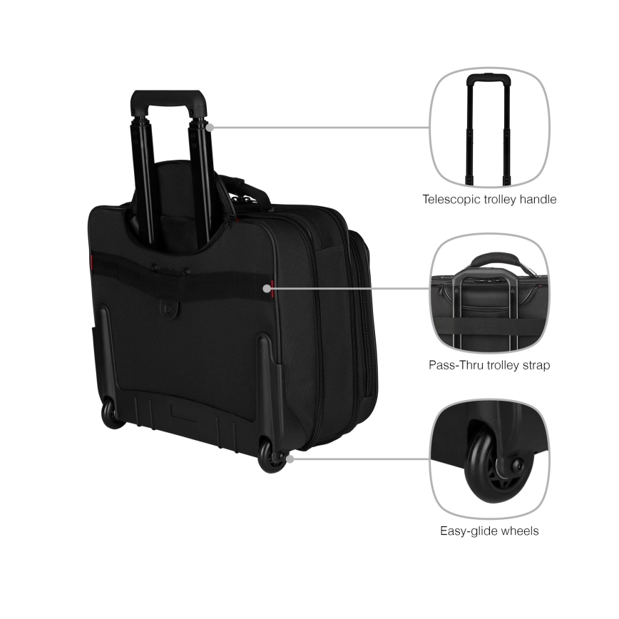 Wenger- Valigia da viaggio con ruote 29 l + custodia per laptop 15,6” Granada