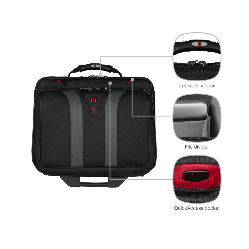 Wenger- Valigia da viaggio con ruote 29 l + custodia per laptop 15,6” Granada