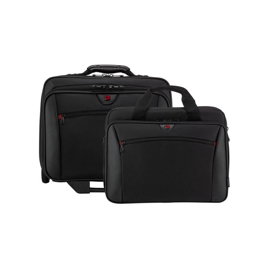 Wenger - Valigia da viaggio su ruote 23 l 17" + borsa per laptop 15,4" Potomac nero