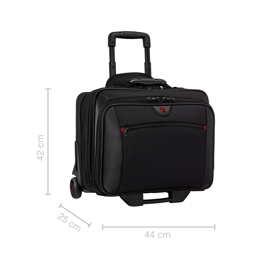 Wenger - Valigia da viaggio su ruote 23 l 17" + borsa per laptop 15,4" Potomac nero