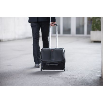 Wenger - Valigia da viaggio con ruote 25 l 17 + borsa per notebook 15,6 Patriot nera