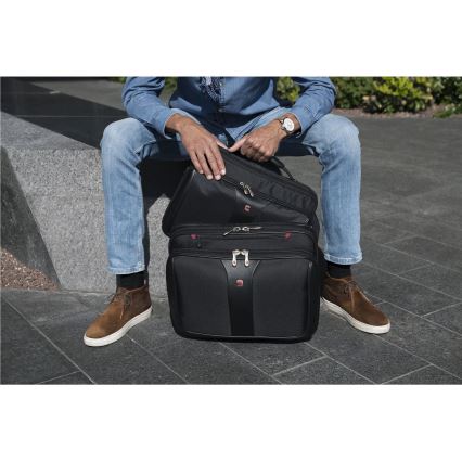 Wenger - Valigia da viaggio con ruote 25 l 17 + borsa per notebook 15,6 Patriot nera