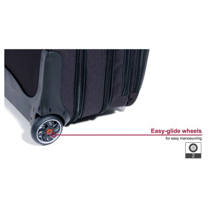 Wenger - Valigia da viaggio con ruote 25 l 17 + borsa per notebook 15,6 Patriot nera