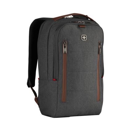 Wenger - Zaino per laptop 15 l 16" con tasca per tablet 12" + crossbody bag Città Upgrade 2in1 grigio