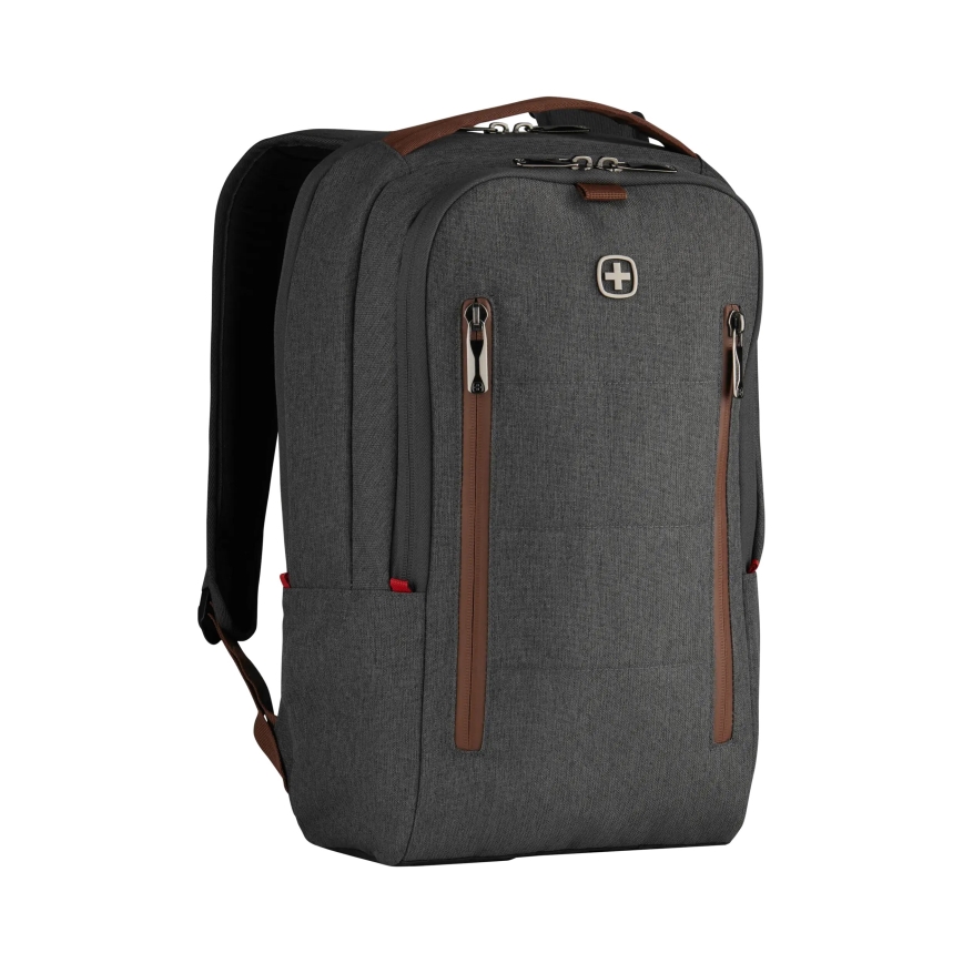 Wenger - Zaino per laptop 15 l 16" con tasca per tablet 12" + crossbody bag Città Upgrade 2in1 grigio