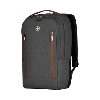 Wenger - Zaino per laptop 15 l 16" con tasca per tablet 12" + crossbody bag Città Upgrade 2in1 grigio