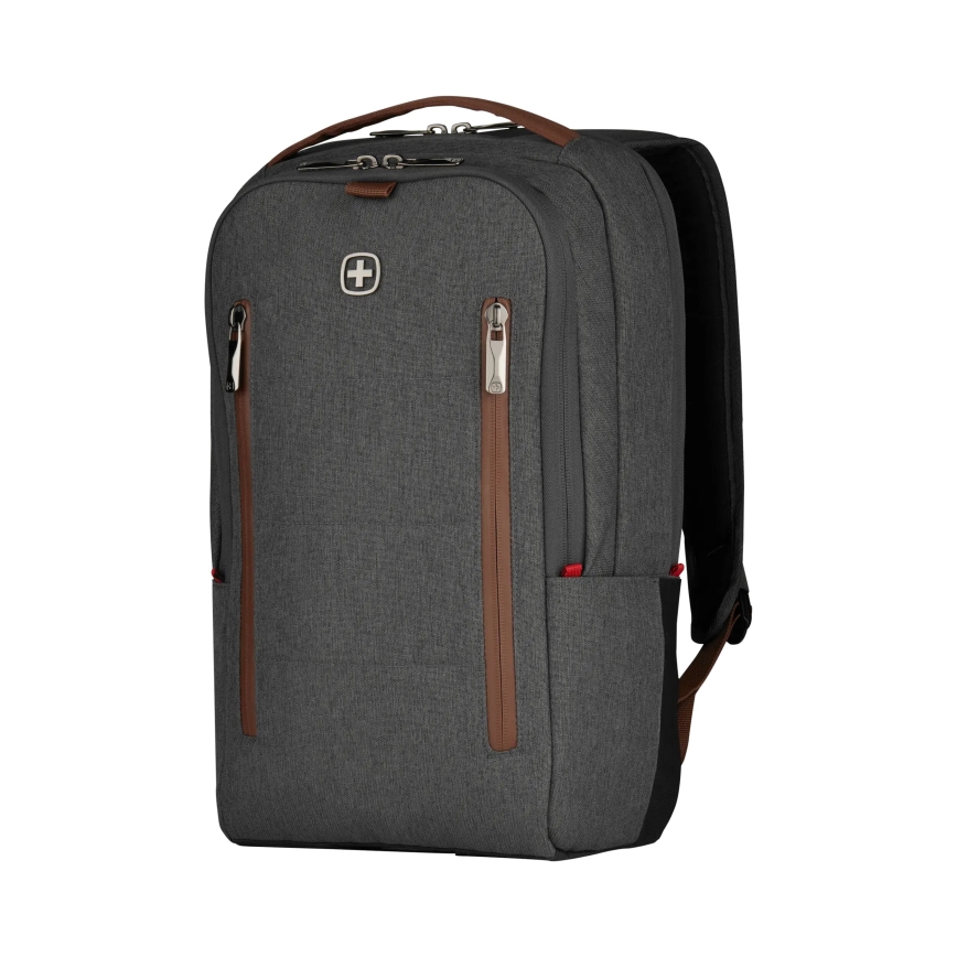 Wenger - Zaino per laptop 15 l 16" con tasca per tablet 12" + crossbody bag Città Upgrade 2in1 grigio