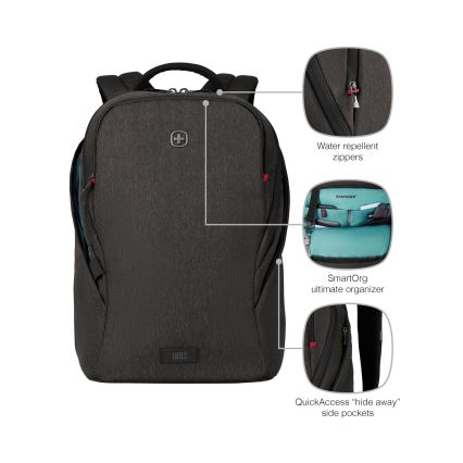 Wenger - Zaino per laptop 21 l 16" con tasca per tablet 10" MX Lampada nero