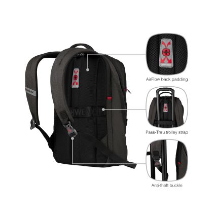 Wenger - Zaino per laptop 21 l 16" con tasca per tablet 10" MX Lampada nero