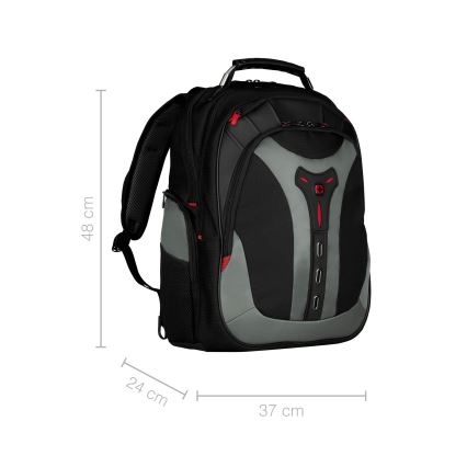 Wenger - Zaino per laptop 25 l 17" con tasca per tablet 12" Pegasus nero/grigio