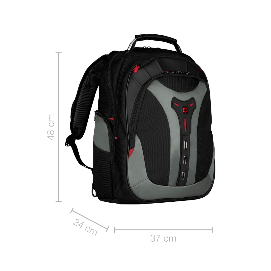 Wenger - Zaino per laptop 25 l 17" con tasca per tablet 12" Pegasus nero/grigio