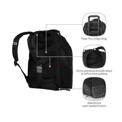 Wenger - Zaino per laptop 26 l 17 con tasca per tablet 10 Ibex Ballistic Deluxe