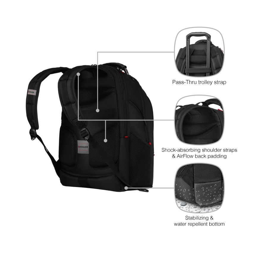 Wenger - Zaino per laptop 26 l 17 con tasca per tablet 10 Ibex Ballistic Deluxe