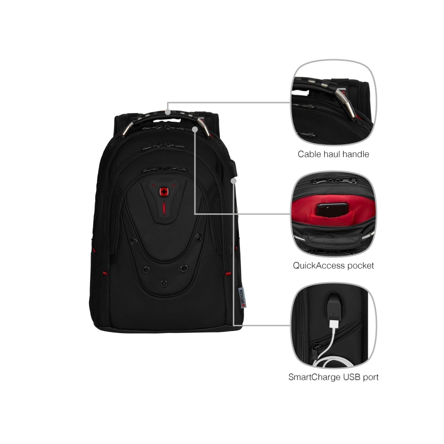 Wenger - Zaino per laptop 26 l 17 con tasca per tablet 10 Ibex Ballistic Deluxe