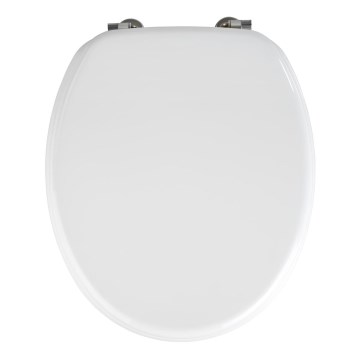 WENKO 154008100-WC sedile per WC VALENCIA 43x36 cm bianco/argento