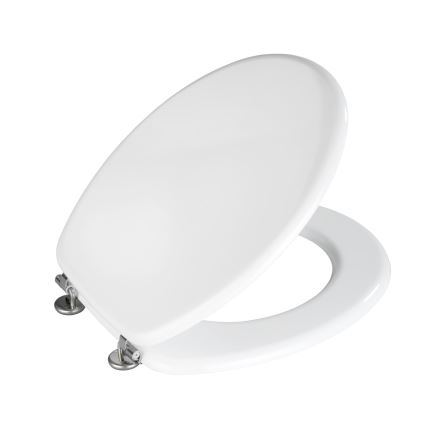 WENKO 154008100-WC sedile per WC VALENCIA 43x36 cm bianco/argento