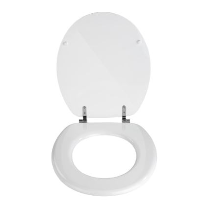 WENKO 154008100-WC sedile per WC VALENCIA 43x36 cm bianco/argento