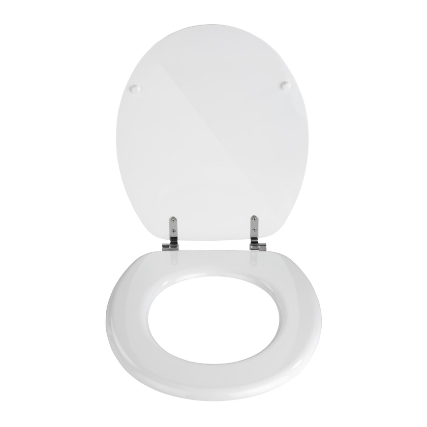WENKO 154008100-WC sedile per WC VALENCIA 43x36 cm bianco/argento