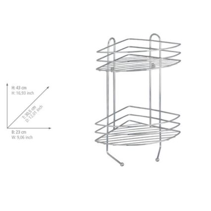 WENKO 15498100 - Mensola angolare EXCLUSIVE 23x30,5 cm cromo lucido