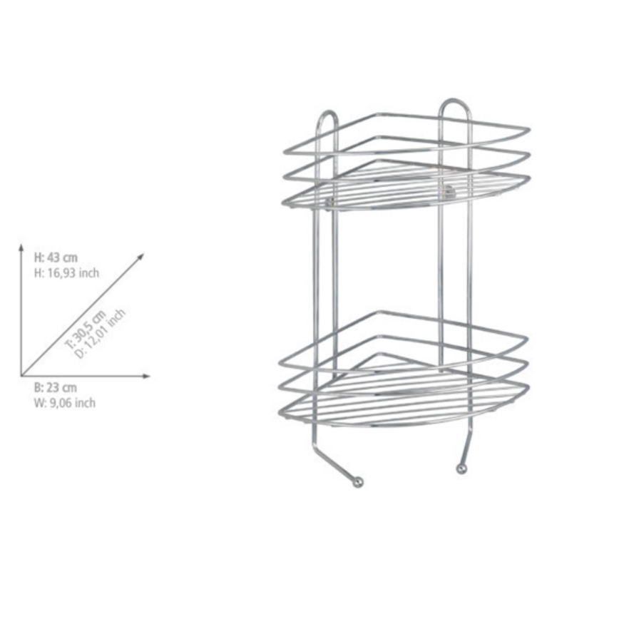 WENKO 15498100 - Mensola angolare EXCLUSIVE 23x30,5 cm cromo lucido