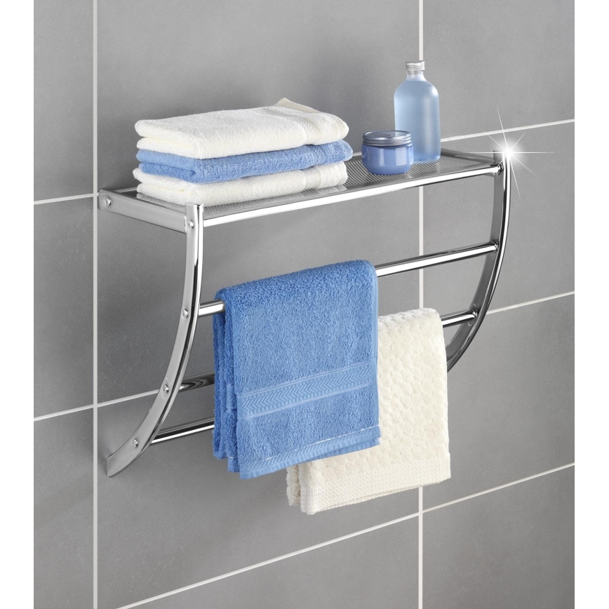 WENKO 15578100 - Porta asciugamani PESCARA 56 x 46 cm, cromo lucido