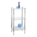 WENKO 15851100 - Scaffale YAGO 40x74 cm argento/trasparente