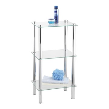 WENKO 15851100 - Scaffale YAGO 40x74 cm argento/trasparente