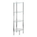 WENKO 15852100 - Scaffale YAGO 30x104 cm acciaio inox/argento/trasparente