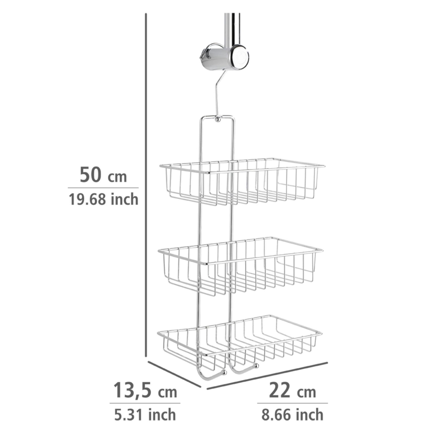 WENKO 15888100 - Mensola NIVALA 22x50 cm cromo lucido