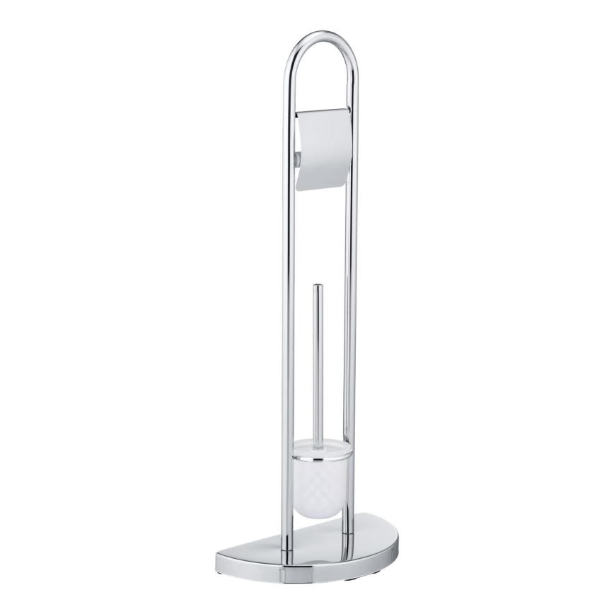 WENKO 16608100 - Scopino WC COSENZA 33x84 cm cromo lucido/satinato