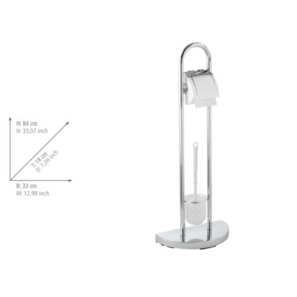 WENKO 16608100 - Scopino WC COSENZA 33x84 cm cromo lucido/satinato