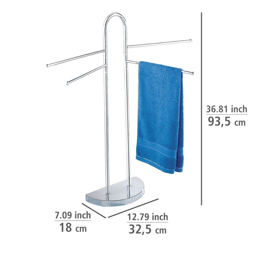 WENKO 16610100 - Porta asciugamani COSENZA 33x93,5 cm cromo lucido