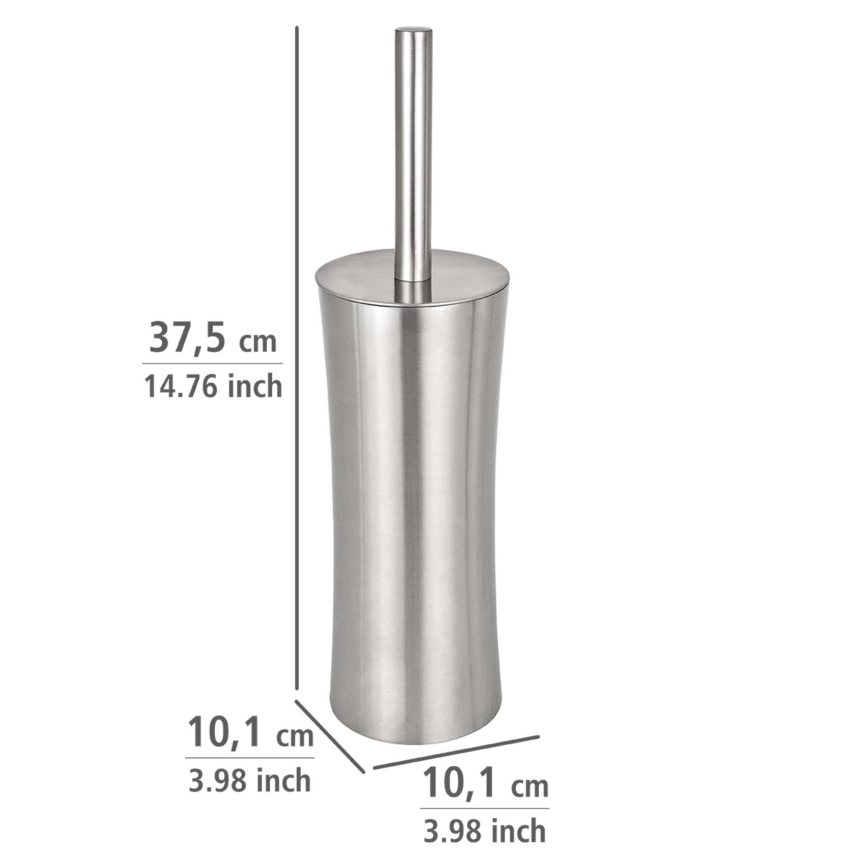 WENKO 16742100 - Scopino WC PIENO 10x37,5 cm acciaio inox/satinato