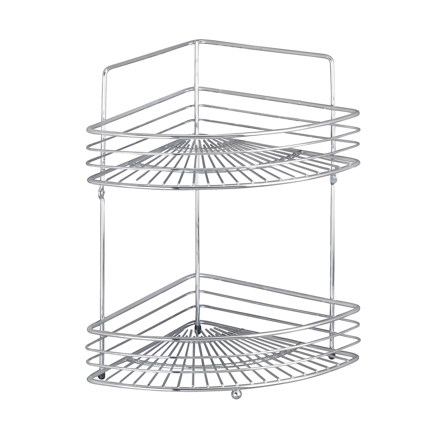 WENKO 16821100 - Ripiano angolare MILANO 31,5x37 cm cromato lucido