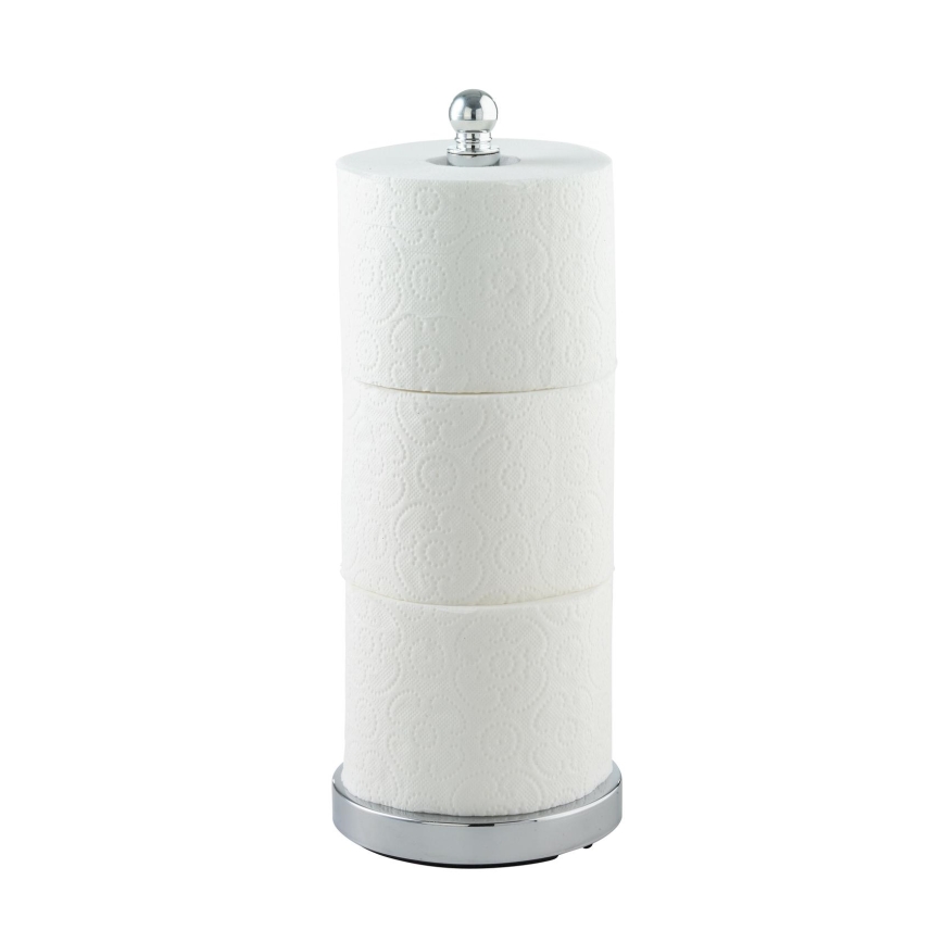 WENKO 16878100 - Portarotolo per carta igienica VITERBO 14x35 cm argento