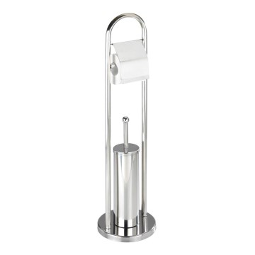 WENKO 16993100 - Set per WC VASTO 22x81 cm in acciaio inox/argento