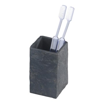 WENKO 17920100 - Bicchiere SLATE ROCK 6,4x10,5 cm antracite