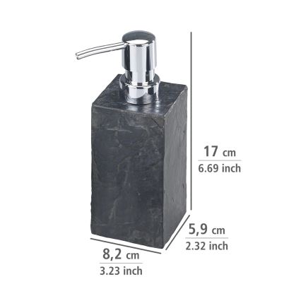 WENKO 17921100 - Dispenser per sapone SLATE ROCK 250 ml antracite