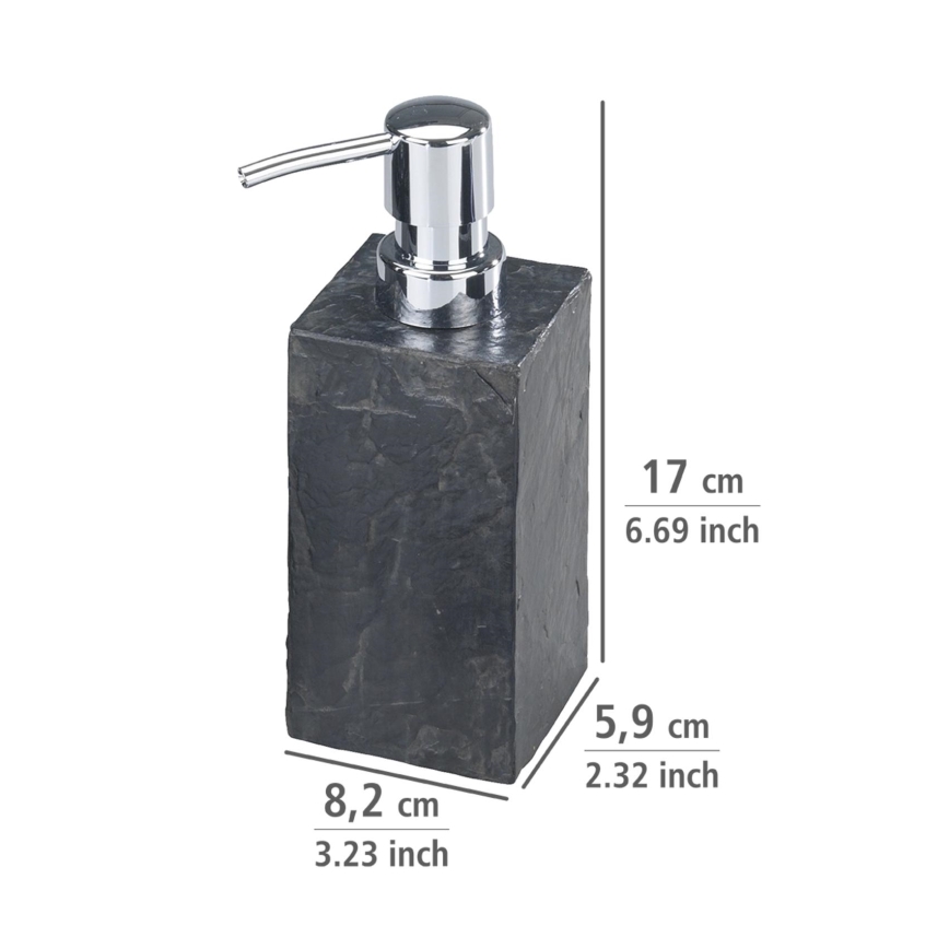 WENKO 17921100 - Dispenser per sapone SLATE ROCK 250 ml antracite