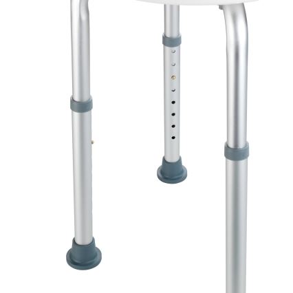 WENKO 1792921100-Sgabello SECURA 45,5x45,5 cm bianco/argento/grigio