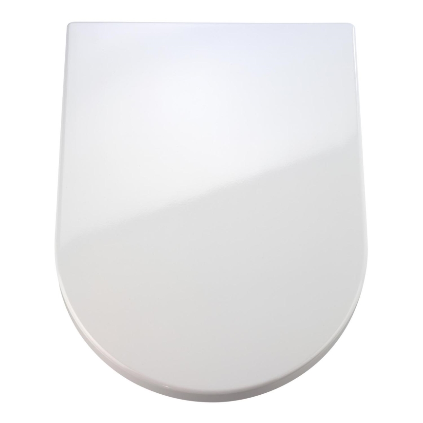 WENKO 18396100-WC sedile PALMA 46,5x35,7 cm bianco/argento