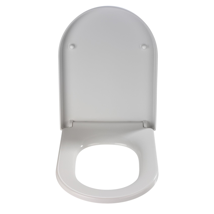 WENKO 18396100-WC sedile PALMA 46,5x35,7 cm bianco/argento