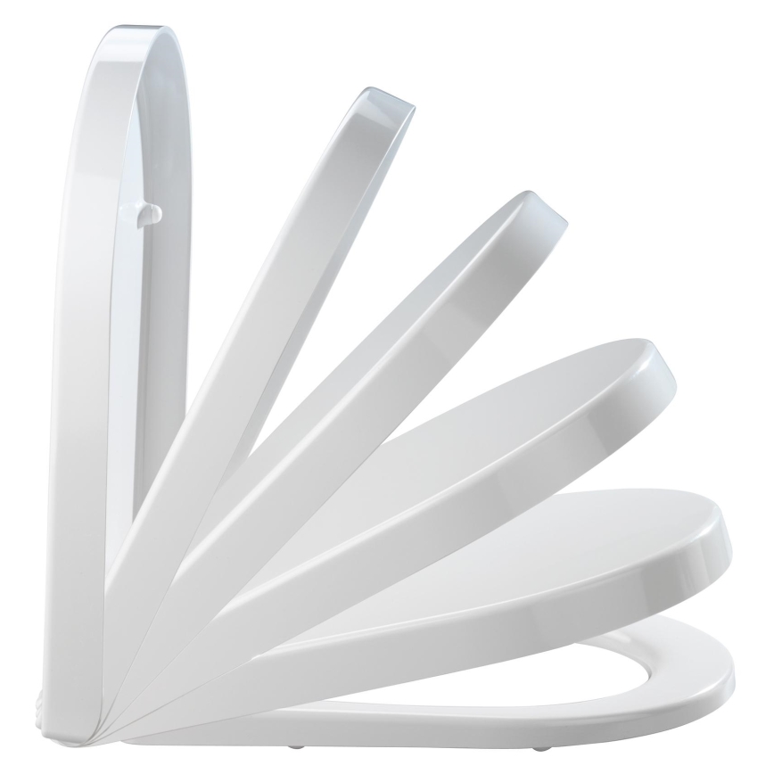 WENKO 18396100-WC sedile PALMA 46,5x35,7 cm bianco/argento