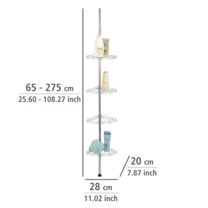 WENKO 18596100-Elemento angolare PREA 28x200 cm acciaio inox/cromo lucido