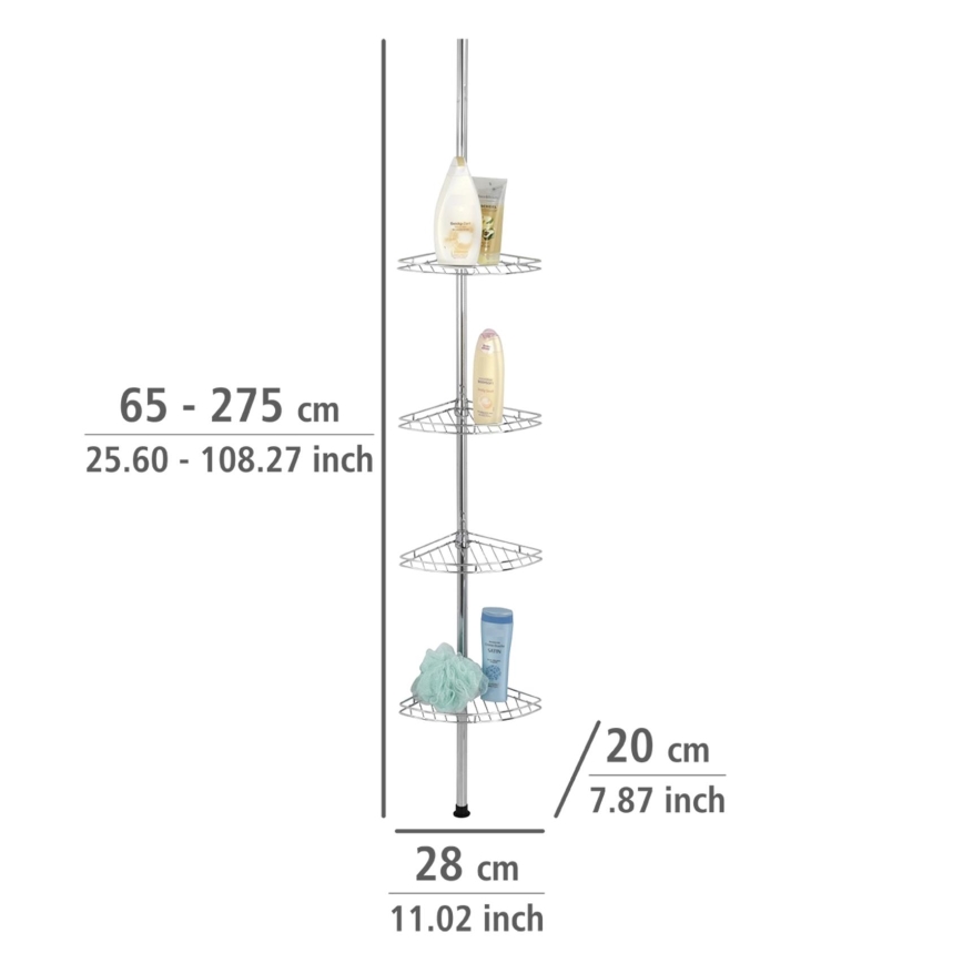 WENKO 18596100-Elemento angolare PREA 28x200 cm acciaio inox/cromo lucido