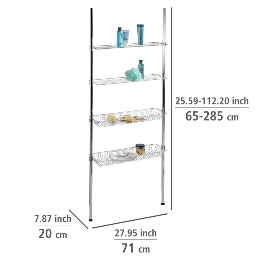 WENKO 18597100-Scaffale 71x285 cm cromo lucido